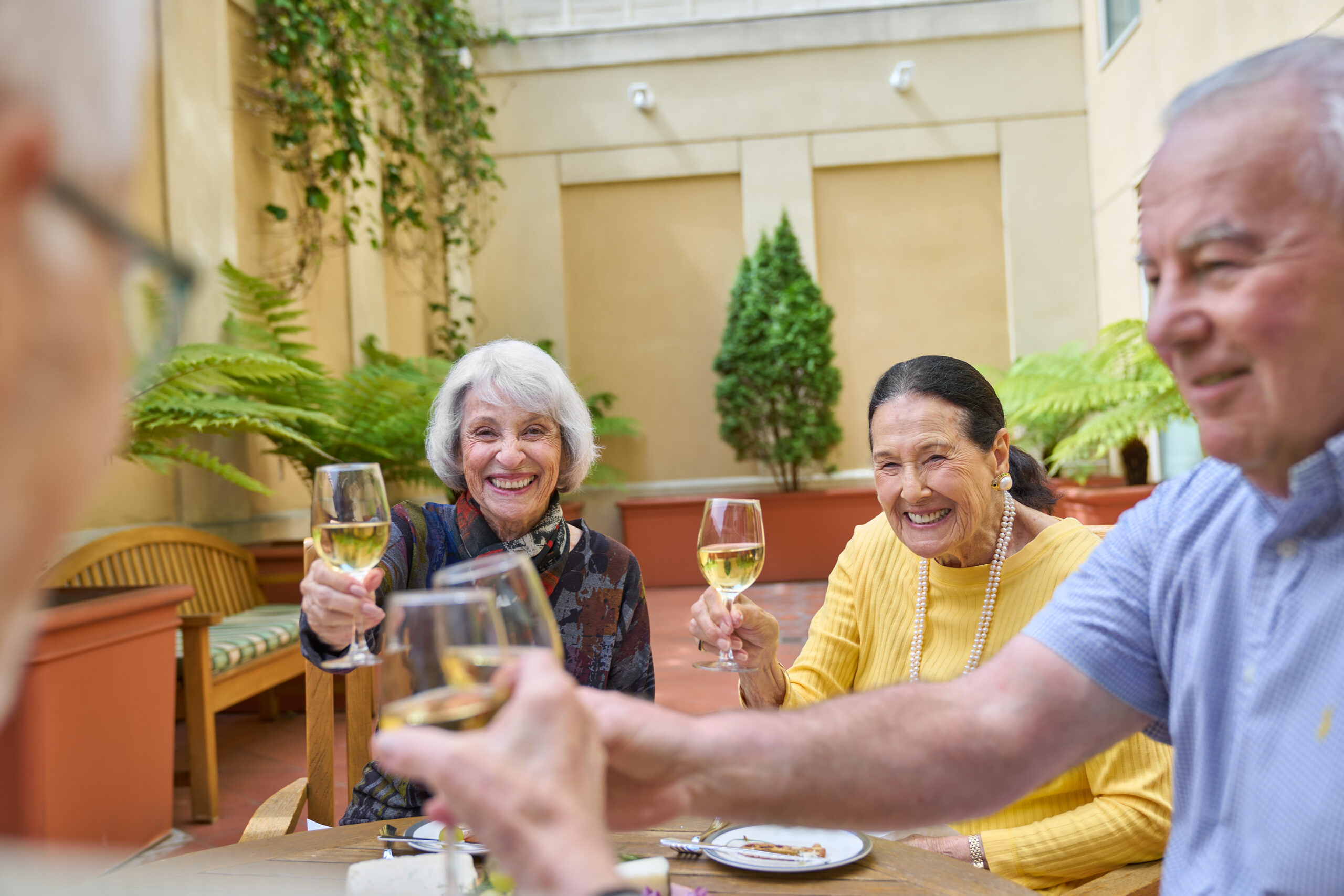 Photo of members having cocktails