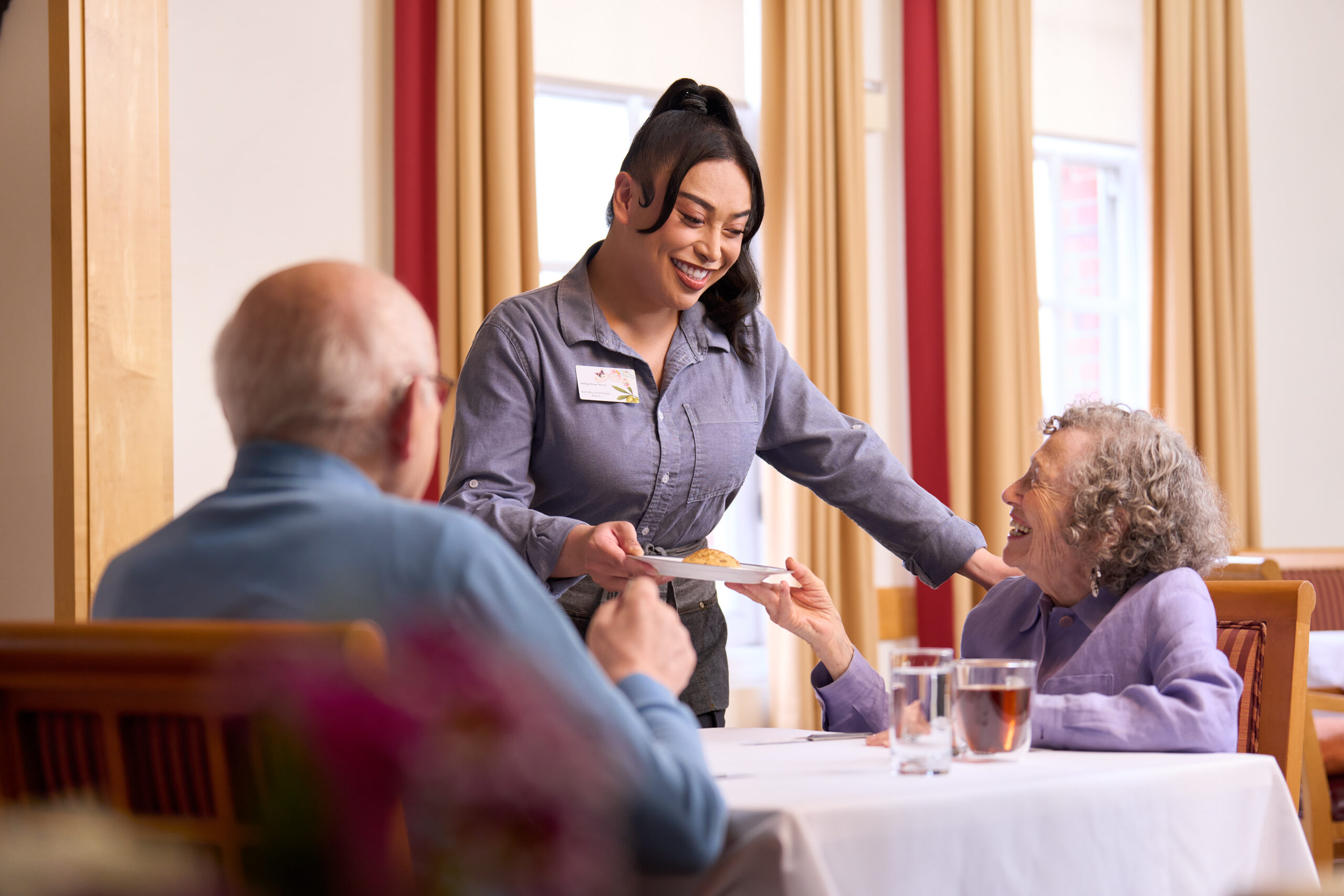 RGP lifestyle server serving two residents